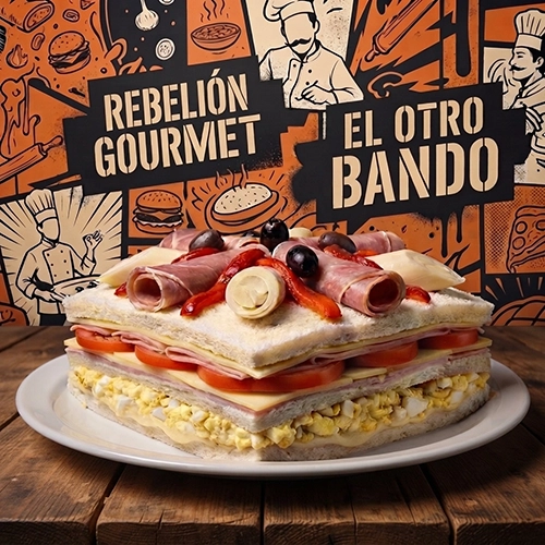 Torta de sanguches de miga para cumpleaños