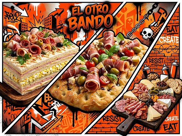 El equipo de El Otro Bando preparando pedidos